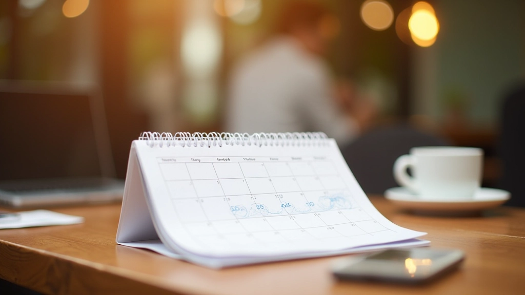 Calendar showing restaurant booking timeline with highlighted dates